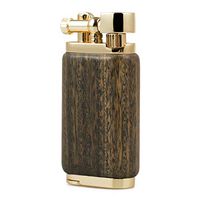 Antique Style Lift Arm Tobacco Pipe Cigarette Butane Lighter with Tamper & Pick (Green Sandalwood)
