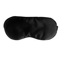 1pc Pure Silk Sleep Eye Mask Padded Shade Cover Travel Relax Aid Blindfold New (Black)