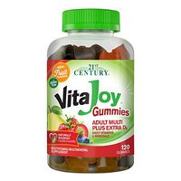 21st Century Vitajoy Multi Gummies Plus Extra D3, Orange, Cherry and Strawberry, 120 Count