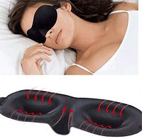Comfortable Luxury Fashion Memory Black Foam Sleep Covers 3D Eye Mask with Ear Plugs by Success.Store. Corp