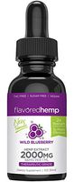 Flavored Hemp Oil - 2000 MG - Blueberry Flavor - Hemp Oil for Pain Stress Anxiety Relief & Improves Overall Health - Grown & Made in The USA
