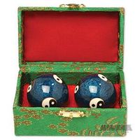 Chinese Cloisonne Balls - Yin & Yang Baoding Balls size 1-3/4"