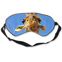 100% Silk Sleep Mask Eye Mask Animals Giraffe Print Soft Eyeshade Blindfold with Adjustable Strap for Sleeping Travel Work Naps Blocks Light
