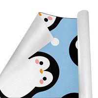 Gift Wrapping Paper Roll Cute Penguin Cartoon for Birthday,Holiday,Wedding,Baby Shower Gift Wrap - 3Rolls - 58inch x 23inch Per Roll