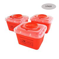 Soku Tattoo Disposable Sharp Container For Disposal Tattoo Supplies And Equipment – 5 Quart Size- 3 Pack