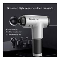 Massage Gun, Handheld Vibration Deep Tissue Muscle Massager Device Quiet, Powerful, Handheld Massager Delivers Therapeutic, Full-Body Relief for Muscle Ache, Pain, Tension (Silver)