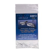 GMS Optical« Soft Silicone - Trapezoid Shaped Clear Silicone Slide-in Nose Pads - 12.4mm (2 Pair)
