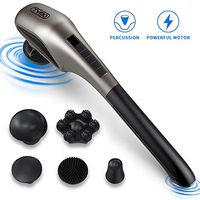 TYMO Back Massager - Enhanced Handheld Massager with Heat, Powerful Dual Motor for Deep Tissue Percussion, 5 Interchangeable Nodes, 5 Speeds x 3 Modes, Cordless Massage for Pain Relief & Muscle Relax