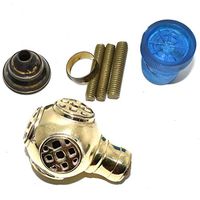 Brass Handle Vintage Style Diving Helmet Walking Cane Stick Wooden Cane