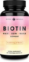 Hair Vitamins—Biotin 10000 mcg for Hair Growth, Hair Skin and Nails Vitamins + Adaptogens, Hair Growth Vitamins, Hair Vitamins for Faster Hair Growth, Biotin for Hair Growth, Biotin Supplement