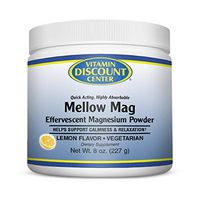 Vitamin Discount Center Mellow Mag Magnesium Powder 350 mg, Lemon, 8oz