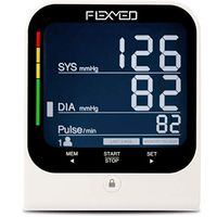 FLEXMED Automatic Digital Blood Pressure Monitor Upper Arm with Large Adjustable Wide Range Cuff High Accuracy Large LCD Back-lit Display up to 120 Memory and Batteries Included