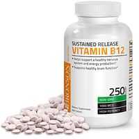 Vitamin B12 1000 Mcg (B12 Vitamin As Cyanocobalamin) Sustained Release Premium Non GMO Tablets - Supports Nervous System, Healthy Brain Function and Energy Production – 250 Count