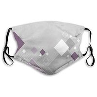 Fashion Comfortable Windproof mask,Geometric Composition with Different Colored Squares Striped Dotted Rhombus,Printed Facial Decorations for Unisex M
