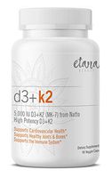 D3 + K2 – Vitamin D3 (5,000 IU) + Vitamin K2 (MK-7) – Etana Beauty – 90 Day Supply – High-Potency, Bioavailable MK-7 from Japanese Fermented Natto