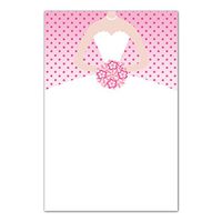 30 Blank Cards Invitations Thank You Cards Pink Dress Bridal Shower + 30 White Envelopes