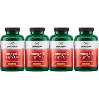 Swanson Omega 3 Fish Oil Supplement Heart Brain and Joint Support GMO-Free EFAs 180 mg EPA Plus 120 mg DHA 150 Softgel Capsules Lemon Flavor (4 Pack)