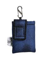 PumpCases Designer Insulin Pump Case w/Carabiner Clip (t:Slim, Blue Water-Color w/Clip)