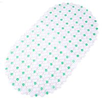GHHZZQ 3 Pieces Bathtub Mat 66x36cm Non-Slip Bathroom Rugs Massage Suction Cup PVC Water Drops Shower Room Foot Pad Kitchen, 4 Colors (Color : Green, Size : 36x66cm)