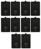 Acoustic Audio 251B Indoor Outdoor 3 Way Speakers 2000 Watt Black 5 Pair Pack 251B-5Pr