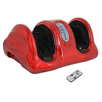 JupiterForce Red Burgundy Shiatsu Kneading Rolling Foot Leg Massager w/Remote Personal Health Studio Leg Beautician (Foot Massager)