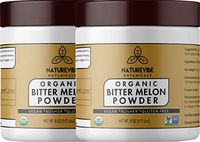Naturevibe Botanicals Organic Bitter Melon Powder (16oz) (2 Pack of 8oz Each) - Momordica Charantia | Non GMO & Gluten Free | Herbal Supplement | Supports Immunity System [Packaging May Vary]