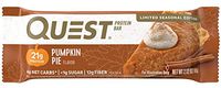 Quest Nutrition Pumpkin Pie Protein Bar, High Protein, Low Carb, Gluten Free, 12 Count