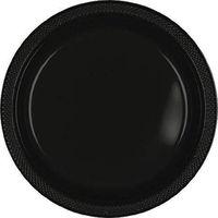 Round Plastic Plates | 20ct (9 inch, Jet Black)