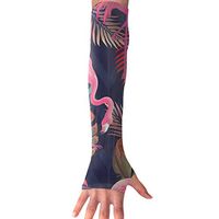 FRS Ltd Unisex Cooling Arm Sleeves Pink Flamingo and Palm Leaves Anti-uv Sun Protection Perfect for Driving Fingerless Breathable Gloves (1 Pair)