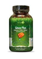Caffeine-Free Boost with Pure Asian Ginseng Extract, Ginza-Plus by Irwin Naturals, 75 Liquid Softgels