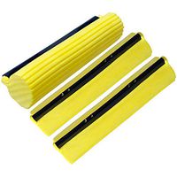Sponge Roller Mop Refills,Pack of 3 Absorbent Sponge Pads Replacement,27cm-Yellow