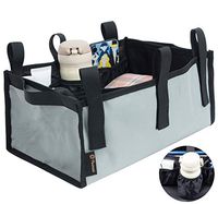 Walker Bag Under Seat Rollator Bag, Rollator Walker Accessories Tote Bag for Under Seat with Bottle Pouch, Large Capacity Rollator Accessories Under Seat Storage Bag (Grey)