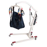 Hi-Fortune Electric Patient Lift Lightweight with Full Mesh Sling, Opening Low Base for Home Use, 400lb. Weight Capacity, HY101-01A