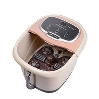 Foot Spa Bath Massager with Heat,Deep Kneading Rolling Massage Heating Foot Spa with Taiji Massaging Pad, Roller Wheels - Vibration, Shower,Adjustable Time & Temperature, LED Display