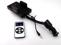 SANOXY Car Kit Mount Holder FM Transmitter for iPhone iPod MP3 or Any with 3.5mm Plug