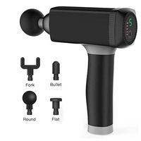 Qbylyf Massage Stick Powered Massage Gun Handheld Muscle Massage Gun Handheld Cordless Deep Tissue Percussion Massager with 5 Speed for Body Pain Relief Scar (Color : Black)