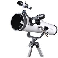 76mm AZ Telescope Moon Observing Reflector Telescope with Tripod and 1.25 Inch 10mm Eyepiece Smartphone Adapter - Get Started with Astronomy