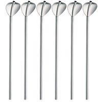 Stainless Steel Cocktail Spoon Straws,TANGON 2 in 1 Long Handle Mixing Spoon Stainless Steel Metal Drinking Straw Reusable Straws Tea Coffee Cocktail Stainless Steel Spoons Set
