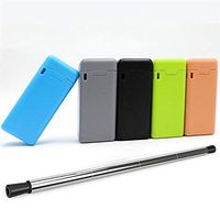 Folding Drinking Straw Stainless Steel, Collapsible Reusable Stainless Straw Medical-Grade Food-Grade Drinking Straws Portable with Hard Case Cleaning Brush (Green)