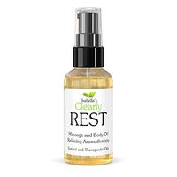 Clearly Rest, Aromatherapy Massage and Body Oil to Heal Sore Muscles, Hydrate Skin, and Promote Relaxation and Stress Relief. Therapeutic Grade Essential & Natural Oils