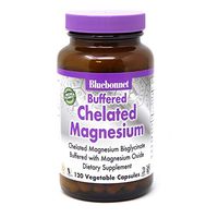 Bluebonnet Nutrition Albion Buffered Chelated Magnesium 200 mg Vegetable Capsules, Stress Relief, Vegan, Non GMO, Gluten Free, Soy Free, Milk Free, Kosher, 120 Vegetable Capsules, 2 Month Supply