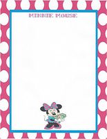 Minnie Mouse Flowers Stationery Printer Paper 26 Sheets
