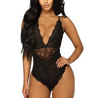 Lace Sexy Lingerie, Fashion for Women 2019 New Sexy Lingerie Underwear Sling Nightwear Lace Racy Temptation Bodysuit Deep V-Neck Underwear, Viviplus Clothing