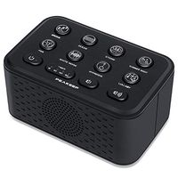 PEAKEEP Nature Sounds White Noise Sleep Sound Machine with USB Charging Port and Earphone Jack, Dual Power Supply with Electronic AC Adapter Included