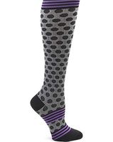Nurse Mates Wide Calf Compression Socks (Sporty Dot Black)