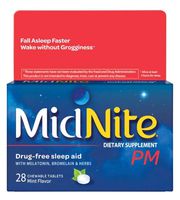 Midnite PM Drug-Free Sleep Aid, Chewable Tablets Mint (Pack of 10)