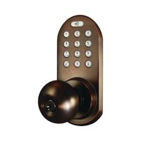 MORNING INDUSTRY INC QKK-01OB 3-in-1 Remote Control & Touchpad Doorknob (Oil Rubbed Bronze)
