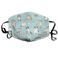 Fashion Earloop Face Covers, Anti-Dust Pollenm Smog Face and Nose Cover with Adjustable Elastic Strap, Cute Funny Cats Cover