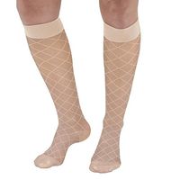 Ames Walker AW Style 17 Sheer Support Diamond Pattern 15 20 CT Knee Highs Nu MD