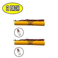 (2 Pack) 2.4v 800mAh Ni-CD Battery Pack Replacement for Exit Sign Emergency Light GP 2800-RD 2800RD GP 2600-RD GP 2600RD 2600